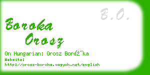 boroka orosz business card